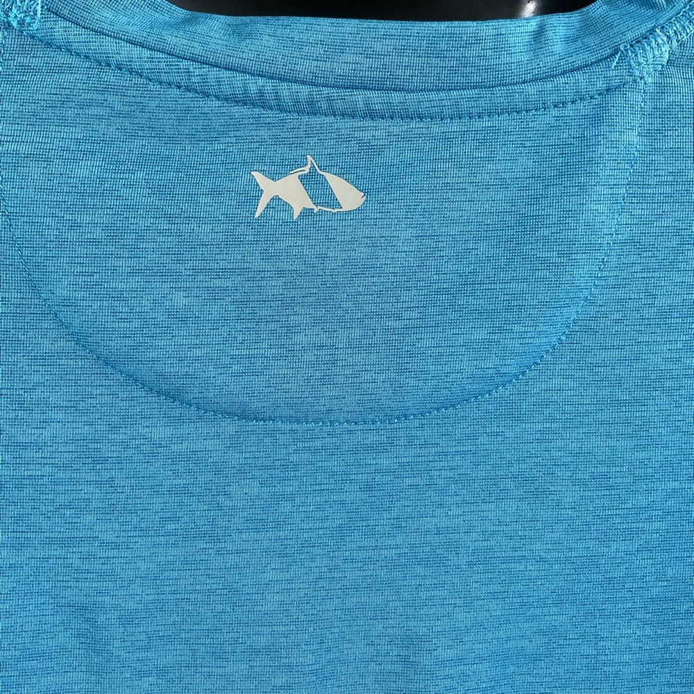Fish Hippie Co. Blue  performance casual shirt Size Large (F1) - Picture 5 of 9